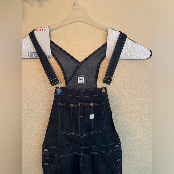NWOT Lee x H&M Raw Denim Overall Dungaree Blue Men's size S - Picture 2 of 10